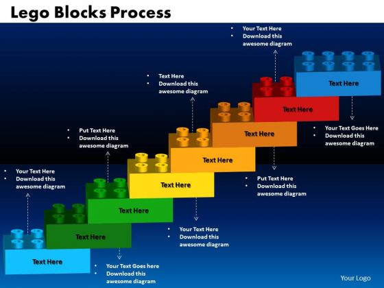 Business Cubes Lego PowerPoint Templates Leadership Blocks Flowchart Ppt Slides