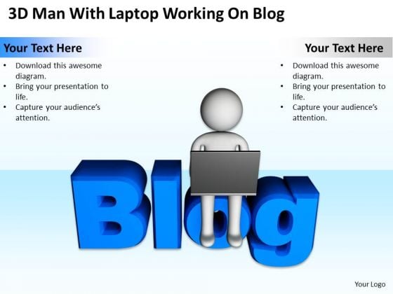 Business Cycle Diagram 3d Man With Laptop Working On Blog PowerPoint Templates Business Cycle Diagram 3d Man With Laptop Working On Blog PowerPoint Templates