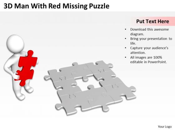 Business Cycle Diagram With Red Missing Puzzle PowerPoint Templates Ppt Backgrounds For Slides Business Cycle Diagram With Red Missing Puzzle PowerPoint Templates Ppt Backgrounds For Slides
