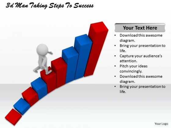 Business Development Strategy 3d Man Taking Steps To Success Concept Business Development Strategy 3d Man Taking Steps To Success Concept