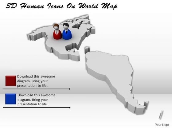 Business Development Strategy Template 3d Human Icons World Map Photos Business Development Strategy Template 3d Human Icons World Map Photos