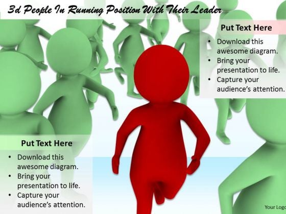Business Development Strategy Template 3d Leader Running Ahead Of Crowd Concepts Business Development Strategy Template 3d Leader Running Ahead Of Crowd Concepts