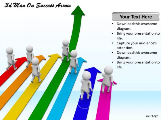 Business Development Strategy Template 3d Man On Success Arrow Characters Business Development Strategy Template 3d Man On Success Arrow Characters