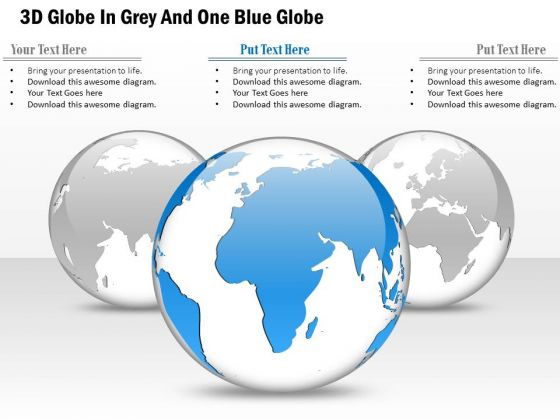 Business Diagram 3d Globe In Grey And One Blue Globe Presentation Template Business Diagram 3d Globe In Grey And One Blue Globe Presentation Template