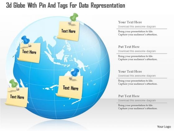 Business Diagram 3d Globe With Pin And Tags For Data Representation Presentation Template Business Diagram 3d Globe With Pin And Tags For Data Representation Presentation Template