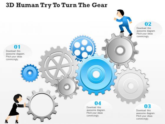 Business Diagram 3d Human Try To Turn The Gear Presentation Template Business Diagram 3d Human Try To Turn The Gear Presentation Template