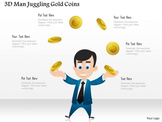 Business Diagram 3d Man Juggling Gold Coins Presentation Template Business Diagram 3d Man Juggling Gold Coins Presentation Template