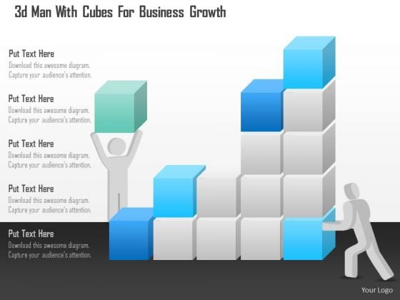 Business Diagram 3d Man With Cubes For Business Growth Presentation Template Business Diagram 3d Man With Cubes For Business Growth Presentation Template