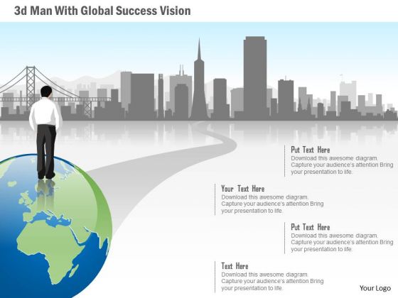 Business Diagram 3d Man With Global Success Vision Presentation Template Business Diagram 3d Man With Global Success Vision Presentation Template