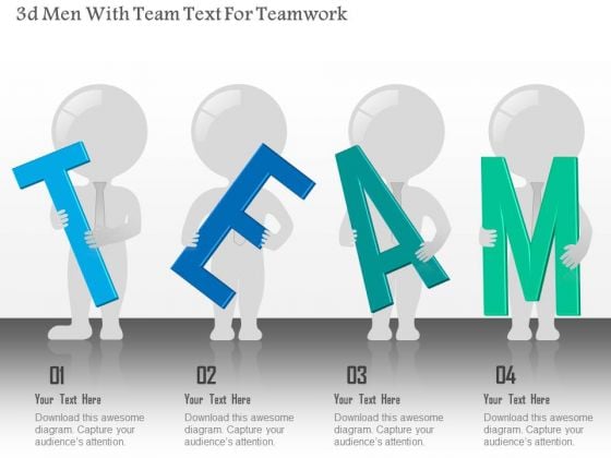 Business Diagram 3d Men With Team Text For Teamwork Presentation Template Business Diagram 3d Men With Team Text For Teamwork Presentation Template