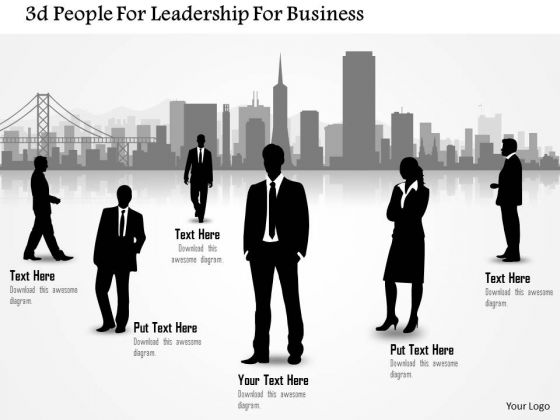 Business Diagram 3d People For Leadership For Business Presentation Template