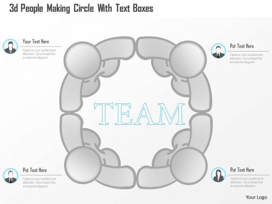 Business Diagram 3d People Making Circle With Text Boxes Presentation Template Business Diagram 3d People Making Circle With Text Boxes Presentation Template