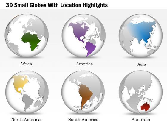 Business Diagram 3d Small Globes With Location Highlights Presentation Template Business Diagram 3d Small Globes With Location Highlights Presentation Template