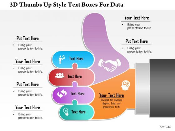 business diagram 3d thumbs