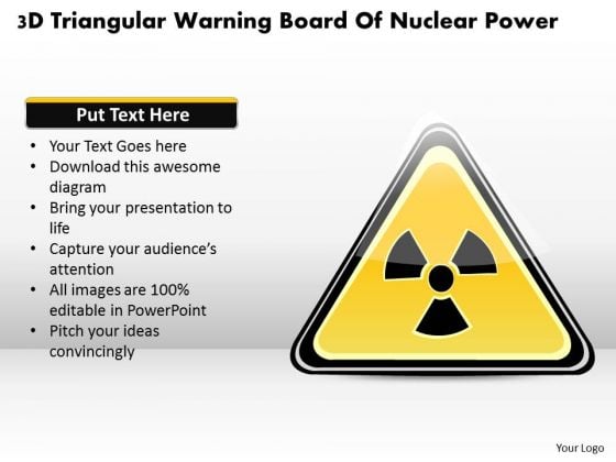 Business Diagram 3d Triangular Warning Board Of Nuclear Power Presentation Template Business Diagram 3d Triangular Warning Board Of Nuclear Power Presentation Template