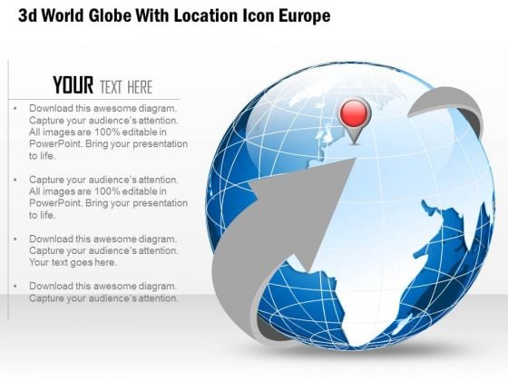 Business Diagram 3d World Globe With Location Icon Europe Presentation Template Business Diagram 3d World Globe With Location Icon Europe Presentation Template