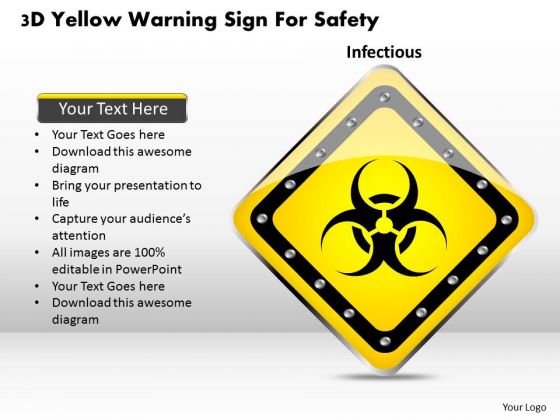 Business Diagram 3d Yellow Warning Sign For Safety Presentation Template Business Diagram 3d Yellow Warning Sign For Safety Presentation Template