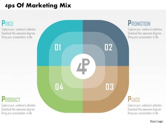 Business Diagram 4ps Of Marketing Mix Presentation Template