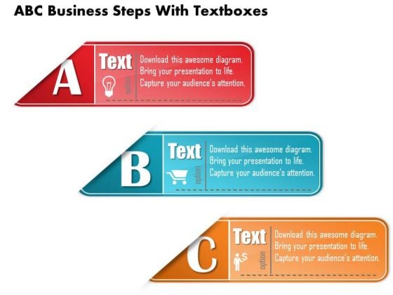 Business Diagram Abc Business Steps With Textboxes Presentation Template Business Diagram Abc Business Steps With Textboxes Presentation Template