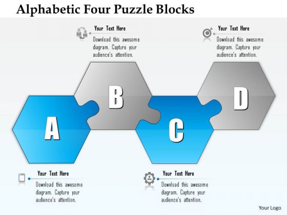 Business Diagram Alphabetic Four Puzzle Blocks Presentation Template Business Diagram Alphabetic Four Puzzle Blocks Presentation Template