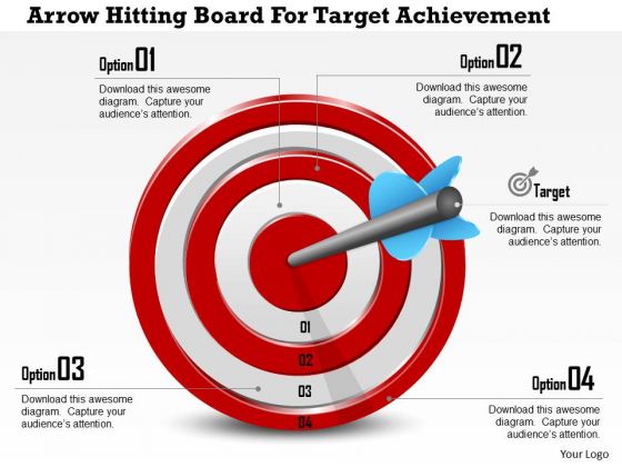 Business Diagram Arrow Hitting Board For Target Achievement Presentation Template Business Diagram Arrow Hitting Board For Target Achievement Presentation Template