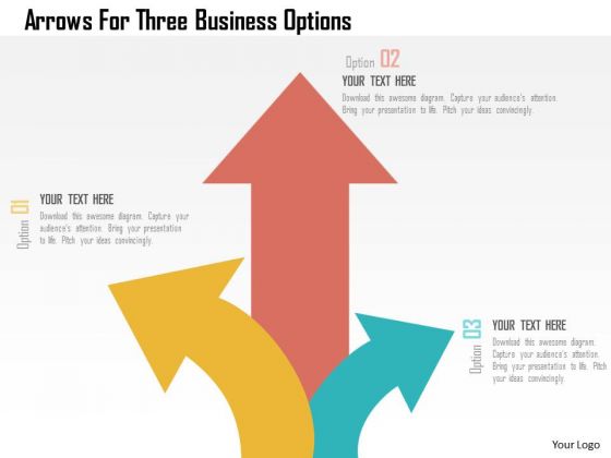 Business Diagram Arrows For Three Business Options Presentation Template