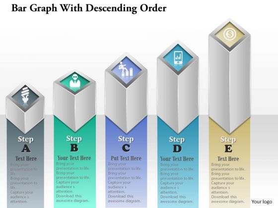 Business Diagram Bar Graph With Ascending Order Presentation Template Business Diagram Bar Graph With Ascending Order Presentation Template