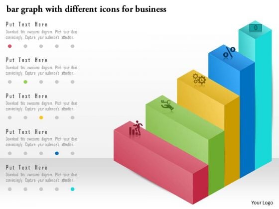 Business Diagram Bar Graph With Different Icons For Business Presentation Template Business Diagram Bar Graph With Different Icons For Business Presentation Template