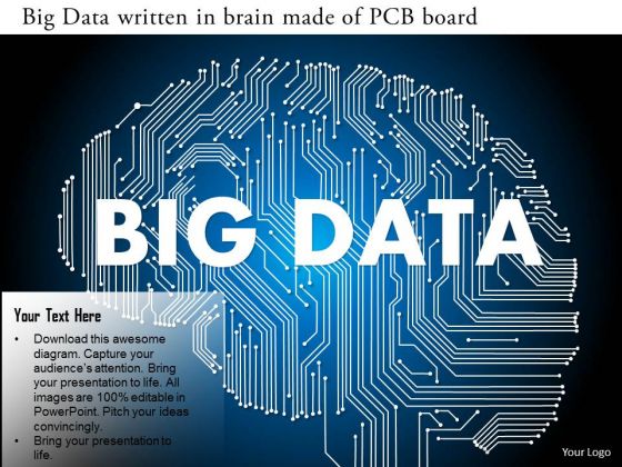 Business Diagram Big Data Written In Brain Made Of Pcb Board Ppt Slide Business Diagram Big Data Written In Brain Made Of Pcb Board Ppt Slide