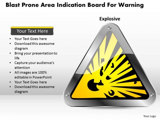 Business Diagram Blast Prone Area Indication Board For Warning Presentation Template Business Diagram Blast Prone Area Indication Board For Warning Presentation Template
