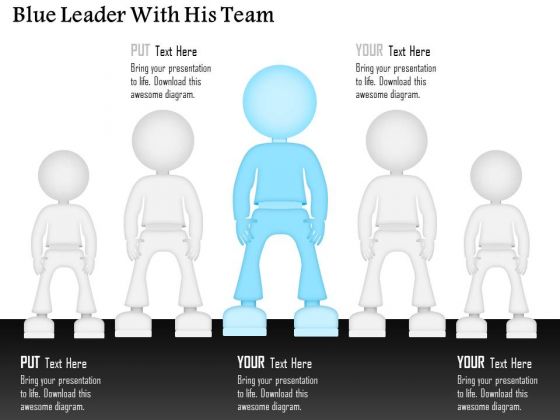 Business Diagram Blue Leader With His Team Presentation Template Business Diagram Blue Leader With His Team Presentation Template