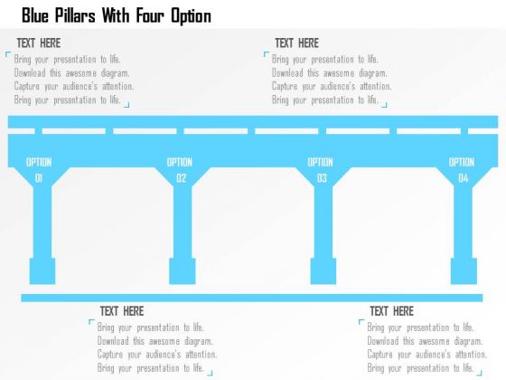 Business Diagram Blue Pillars With Four Option PowerPoint Templates Business Diagram Blue Pillars With Four Option PowerPoint Templates