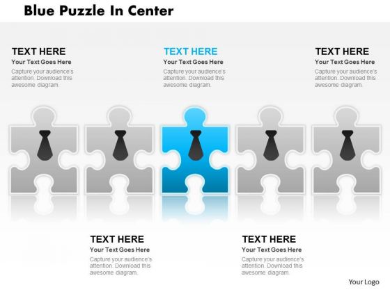 Business Diagram Blue Puzzle In Center Presentation Template Business Diagram Blue Puzzle In Center Presentation Template