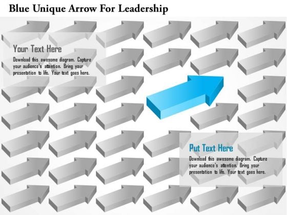 Business Diagram Blue Unique Arrow For Leadership Presentation Template Business Diagram Blue Unique Arrow For Leadership Presentation Template