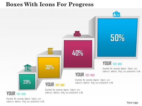 Business Diagram Boxes With Icons For Progress Presentation Template Business Diagram Boxes With Icons For Progress Presentation Template