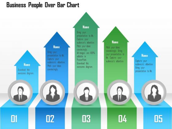 Business Diagram Business People Over Bar Chart PowerPoint Template Business Diagram Business People Over Bar Chart PowerPoint Template