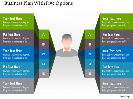 Business Diagram Business Plan With Five Options Presentation Template Business Diagram Business Plan With Five Options Presentation Template