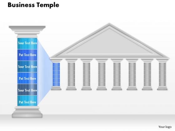 Business Diagram Business Temple Graphic With Pillar For Text Presentation Template