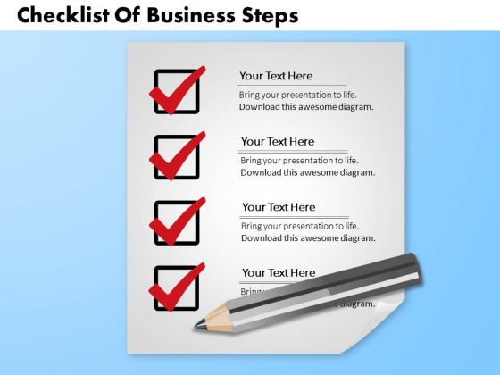 Business Diagram Checklist Of Business Steps Presentation Template Business Diagram Checklist Of Business Steps Presentation Template