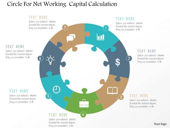 business diagram circle for net working capital calculation net working capital formula