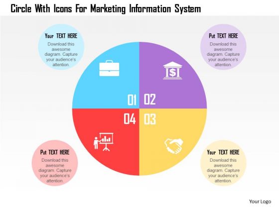Business Diagram Circle With Icons For Marketing Information System Presentation Template Business Diagram Circle With Icons For Marketing Information System Presentation Template