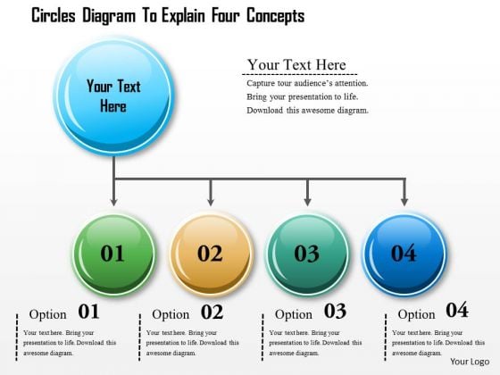 Business Diagram Circles Diagram To Explain Four Concepts Presentation Template Business Diagram Circles Diagram To Explain Four Concepts Presentation Template