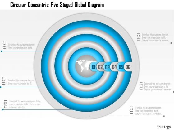 Business Diagram Circular Concentric Five Staged Global Diagram Presentation Template Business Diagram Circular Concentric Five Staged Global Diagram Presentation Template