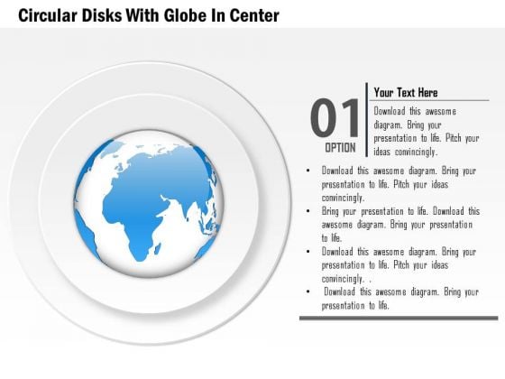 Business Diagram Circular Disks With Globe In Center Presentation Template Business Diagram Circular Disks With Globe In Center Presentation Template