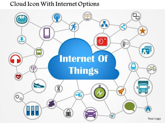 Business Diagram Cloud Icon With Internet Options Presentation Template Business Diagram Cloud Icon With Internet Options Presentation Template