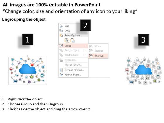 business_diagram_cloud_icon_with_internet_options_presentation_template_2