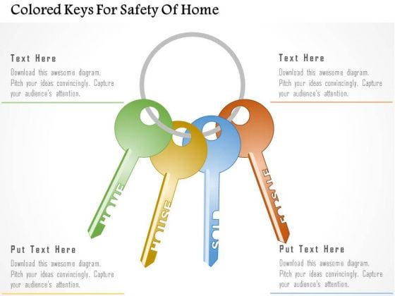 Business Diagram Colored Keys For Safety Of Home Presentation Template Business Diagram Colored Keys For Safety Of Home Presentation Template