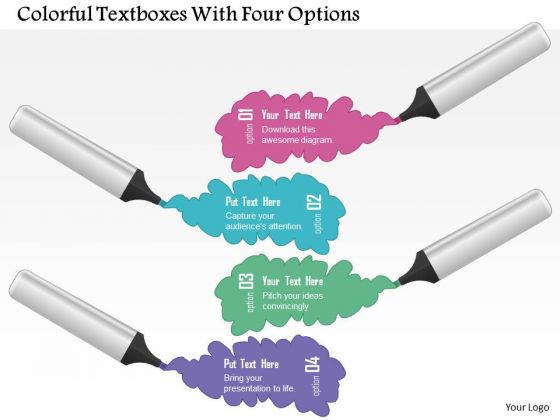 Business Diagram Colorful Textboxes With Four Options Presentation Template Business Diagram Colorful Textboxes With Four Options Presentation Template