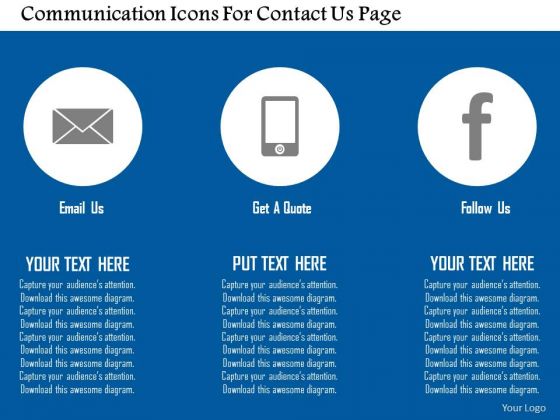 Business Diagram Communication Icons For Contact Us Page Presentation Template Business Diagram Communication Icons For Contact Us Page Presentation Template