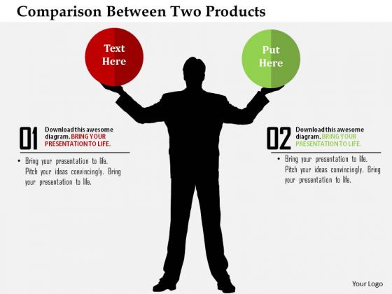 Business Diagram Comparison Between Two Products Presentation Template Business Diagram Comparison Between Two Products Presentation Template